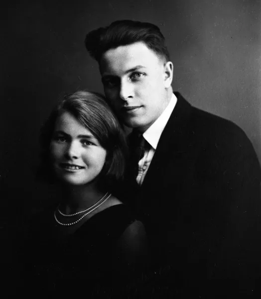 Hans and Alfhild wedding portrait. Family archive. Exact photograph date not established.