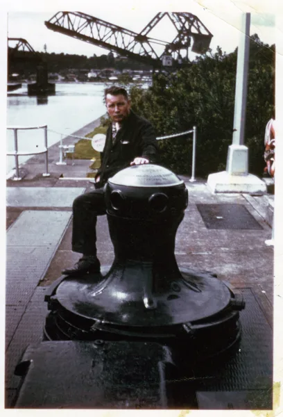 Hans at Ballard Locks. Family archive. Exact photograph date not established.
