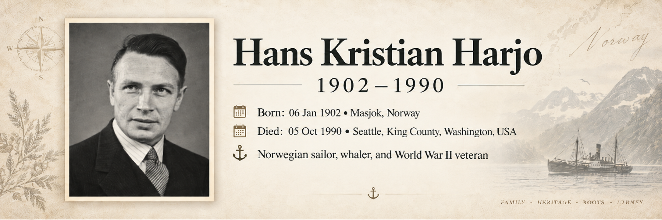 Hans Kristian Harjo memorial heritage banner — click to enlarge